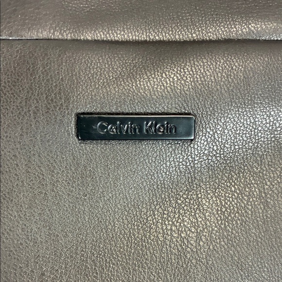 Calvin Klein Dark Brown Faux Leather Moto Jacket - Picture 7 of 16